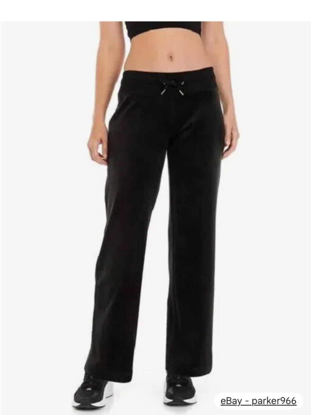 Calvin Klein black velour pants